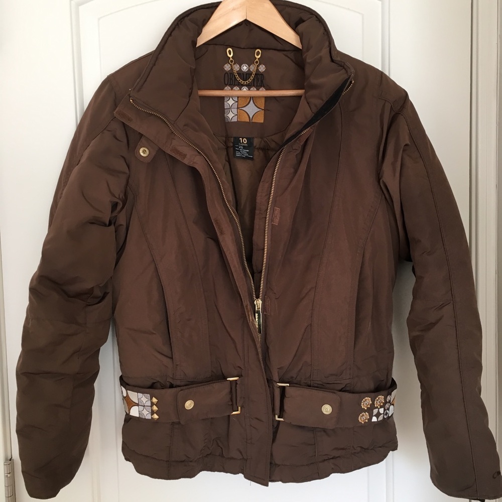Obermeyer Embellished Ski Jacket, Chocolate 10